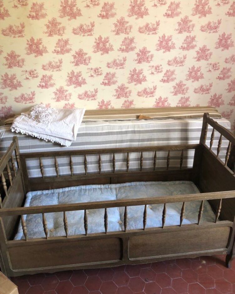 Vintage antique children's bed