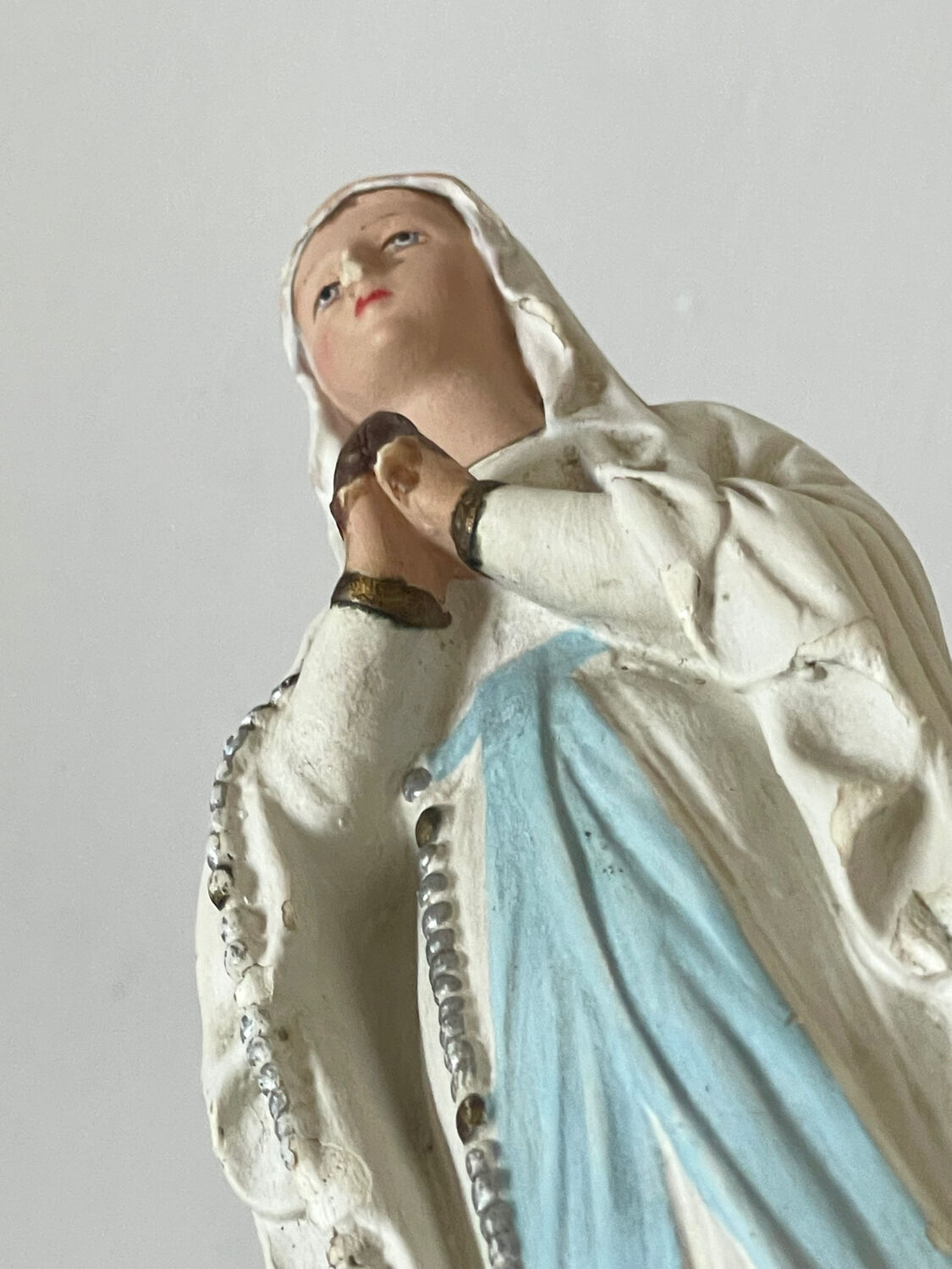 Vierge Marie polychrome 1940/1960.