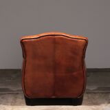 Sheep leather armchair Dutch design handmade 1970 - Brand name Joris