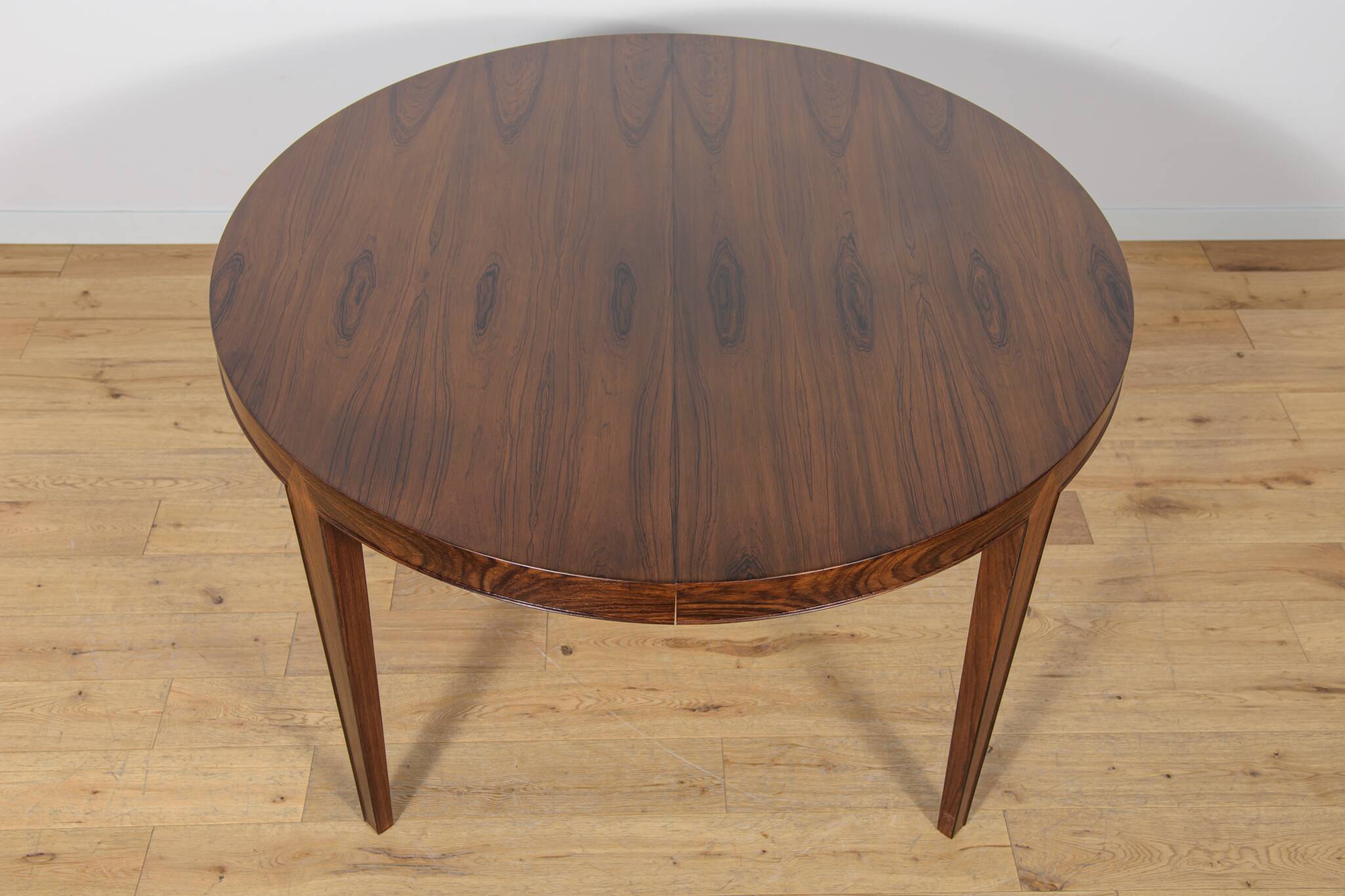 Mid-Century Round Rosewood Dining Table by Severin Hansen for Haslev Furnit
