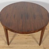 Mid-Century Round Rosewood Dining Table by Severin Hansen for Haslev Furnit