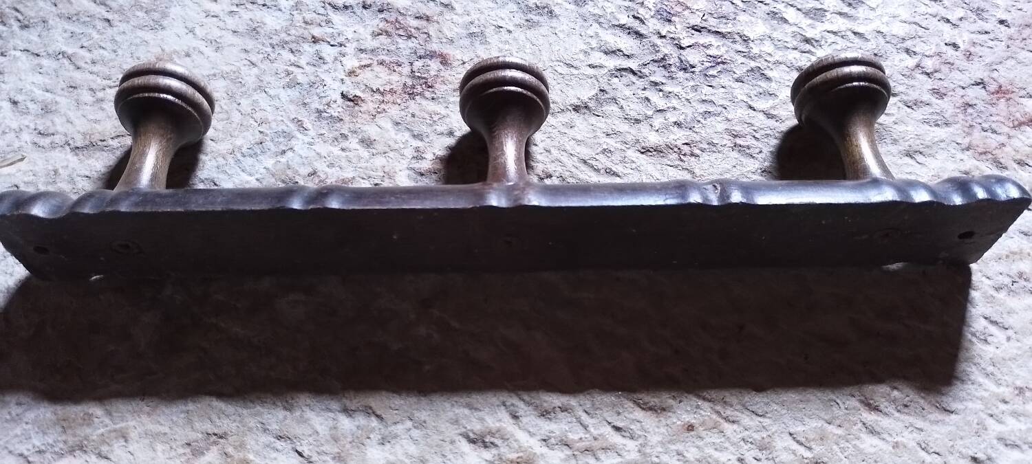 Vintage wooden wall coat rack