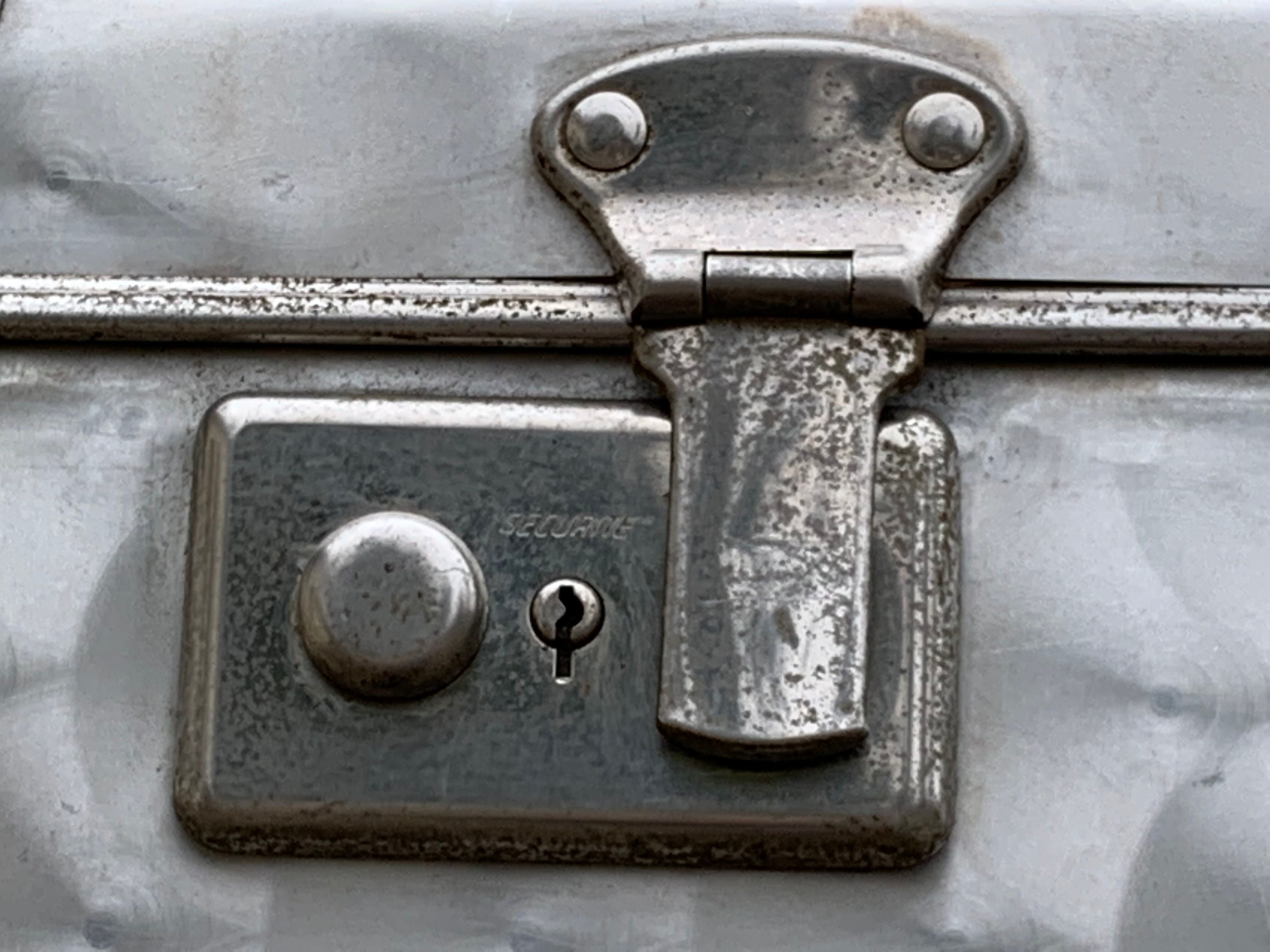 Vintage aluminum suitcases 1950