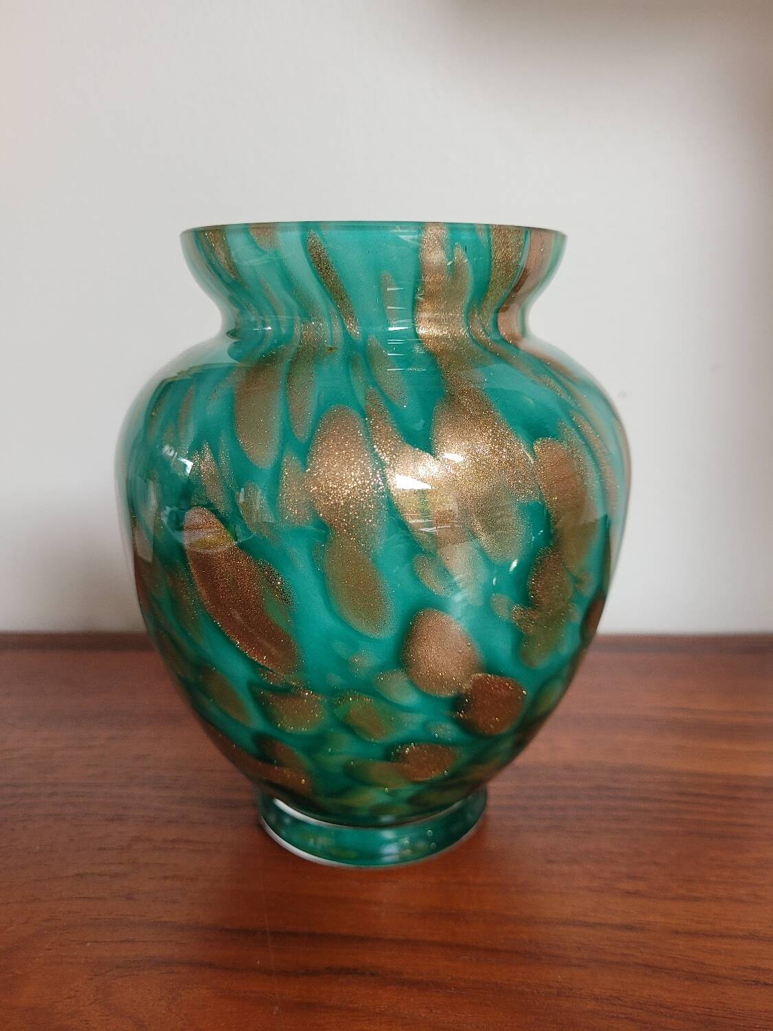 Vase La Rochère en verre et or