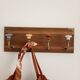Wall-mounted coat rack – 4 multicoloured ceramic hooks in vintage style