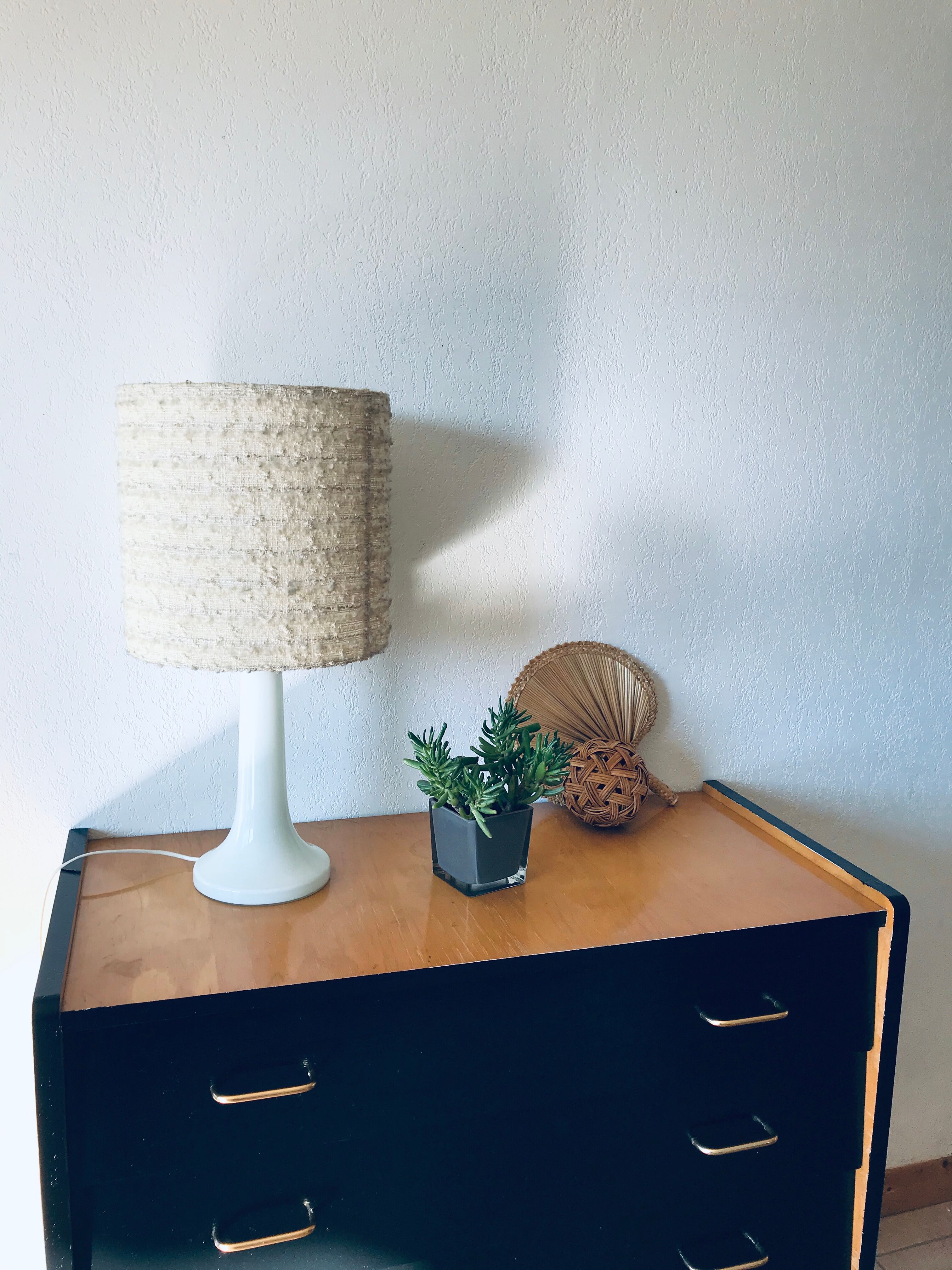 Opaline white vintage lamp