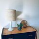 Lampe vintage blanche opaline