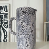Speckled ceramic jug fat lava