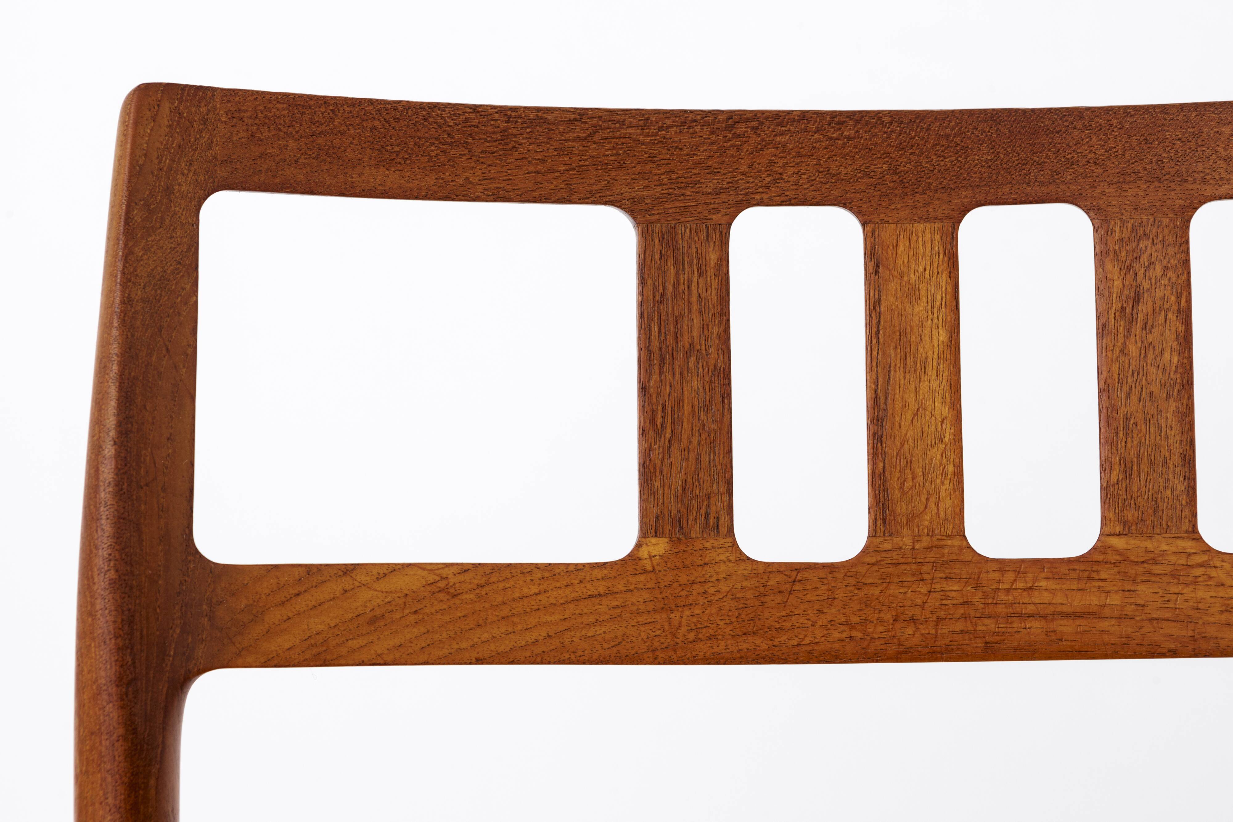 6 chaises danoises en teck par Niels Otto Møller Modèle 79, années 1960