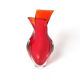 Red vase orange Murano Sommerso Mandruzzato Vintage