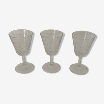 Set of 3 liqueur glasses