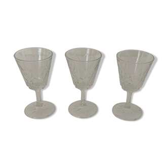 Set of 3 liqueur glasses