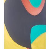 Large hand painted abstract canvas