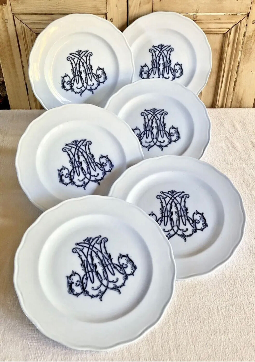 Old large oval dish Brown Westhead Moore & co monogram XIX