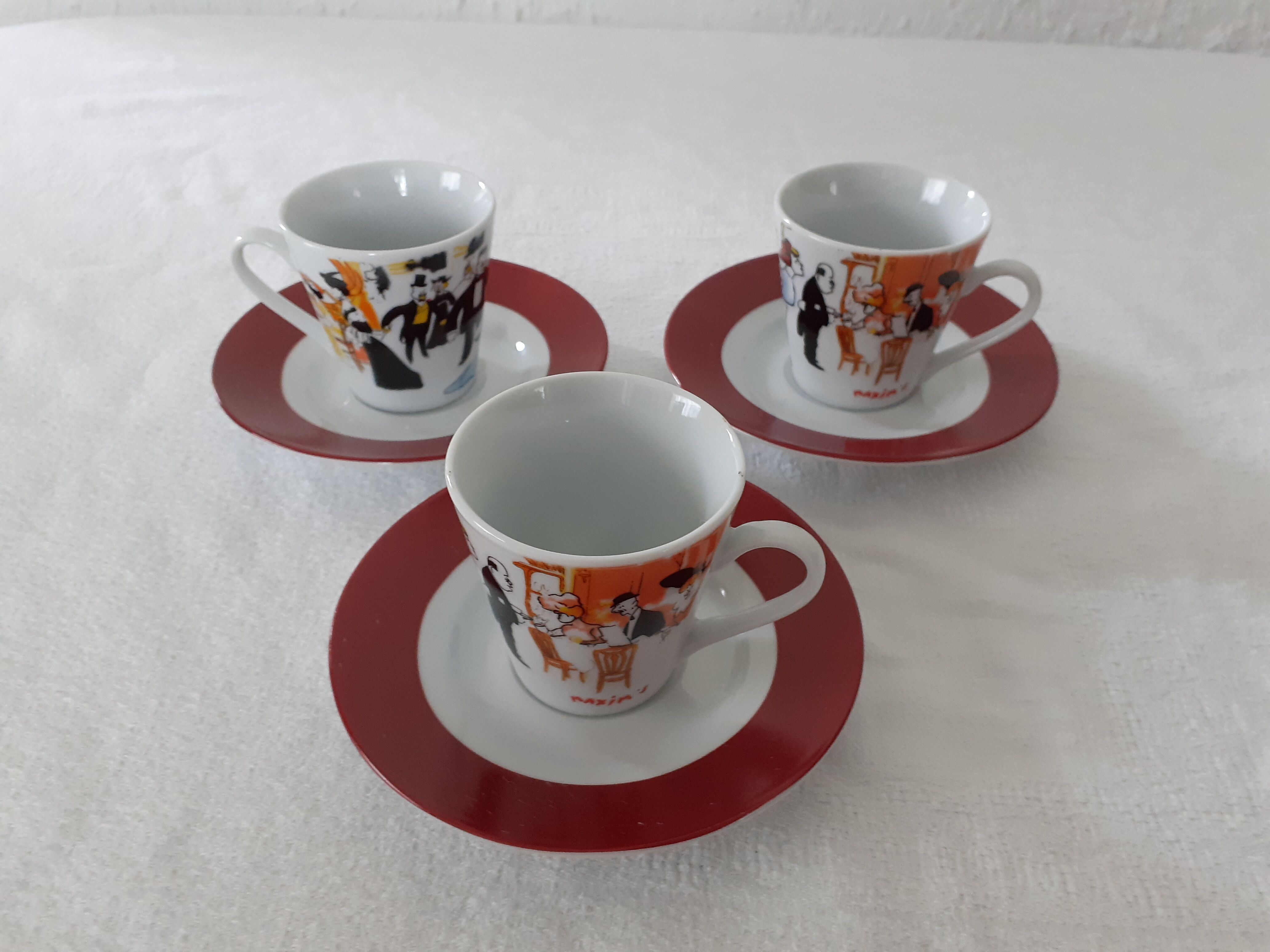 3 coffee cups maxim's paris collection