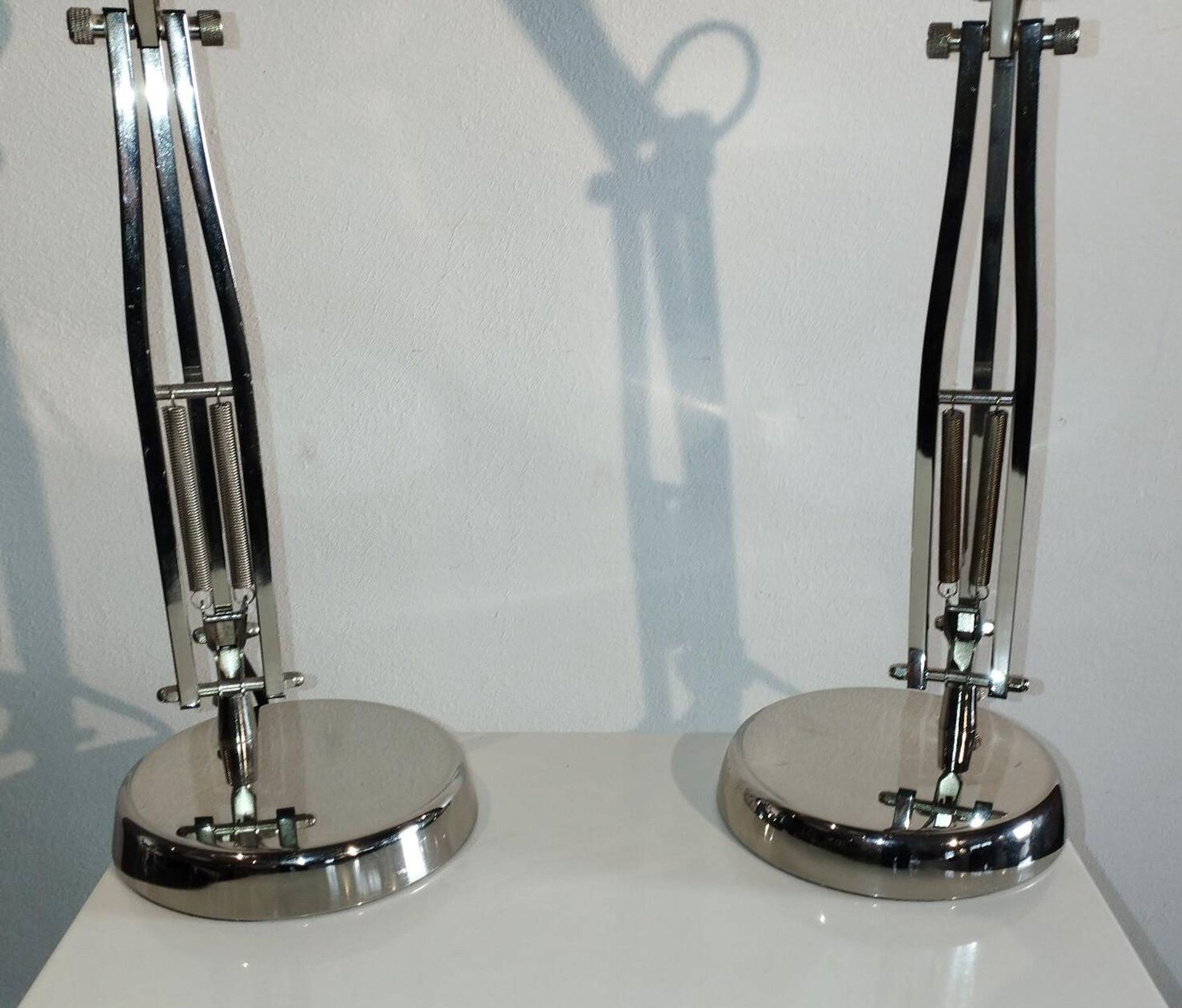 Pair of articulated lamps vintage 1980s industrial design