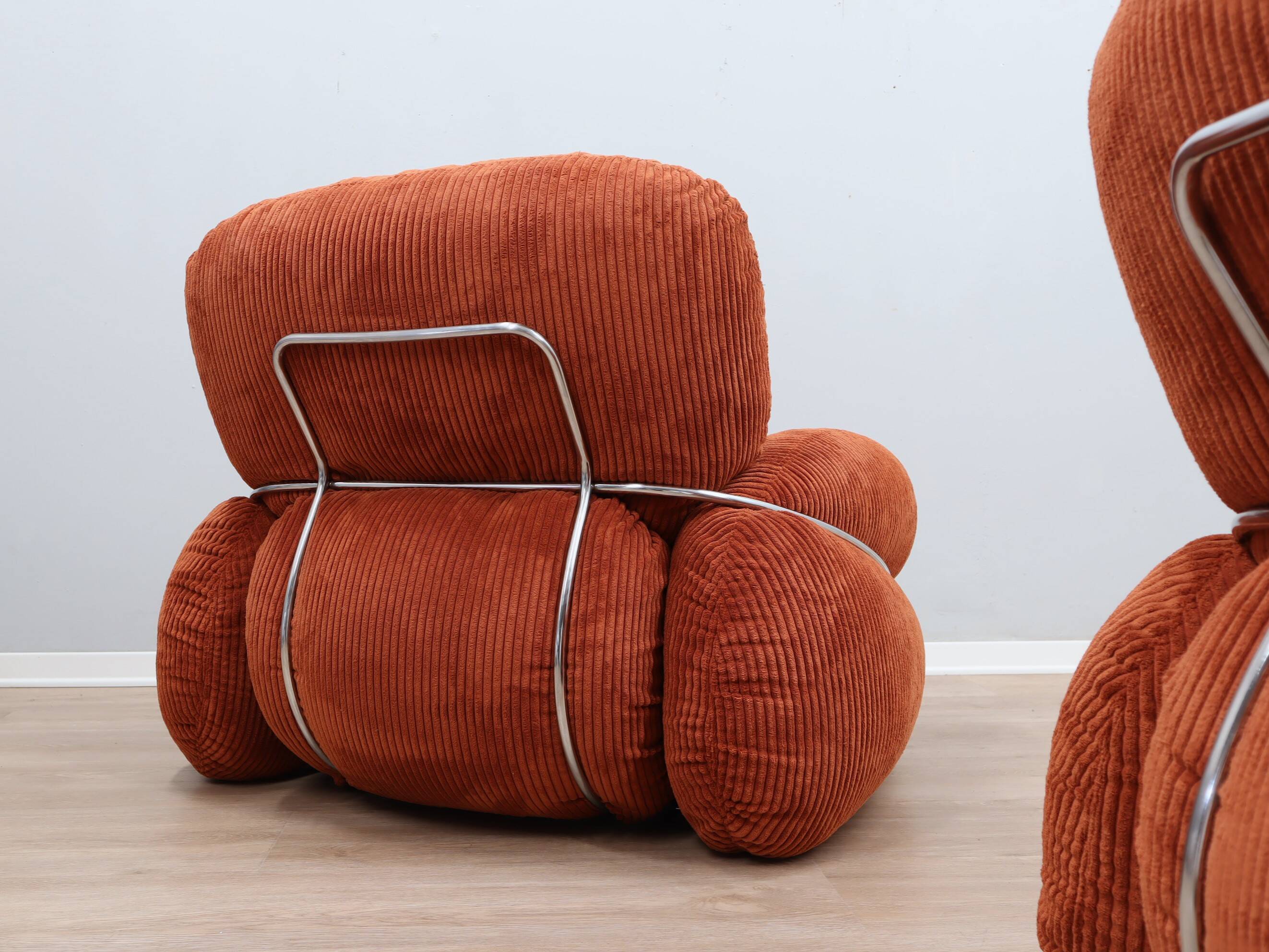 Pair of vintage armchairs by Adriano Piazzesi 1970s