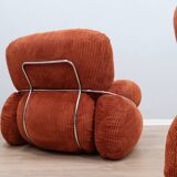 Pair of vintage armchairs by Adriano Piazzesi 1970s