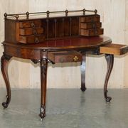 Bureau Demi-Lune en Cuir de Patrick Beakey Dublin circa 1850