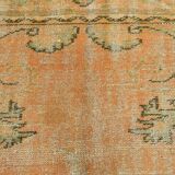 6x9 Shades Of Peach Orange Handmade Wool Oriental Turkish Rug, 180x286Cm
