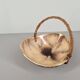 Iridescent ceramic cup or basket / signed / 50s / mid-century / vintage / xxth century