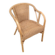 Vintage rattan wicker adult armchair