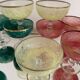 Multi-colored Venetian crystal ice cream cups