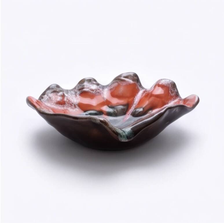 Ceramic ashtray and pocket tray attributed to Vallauris, signed, 1960s.