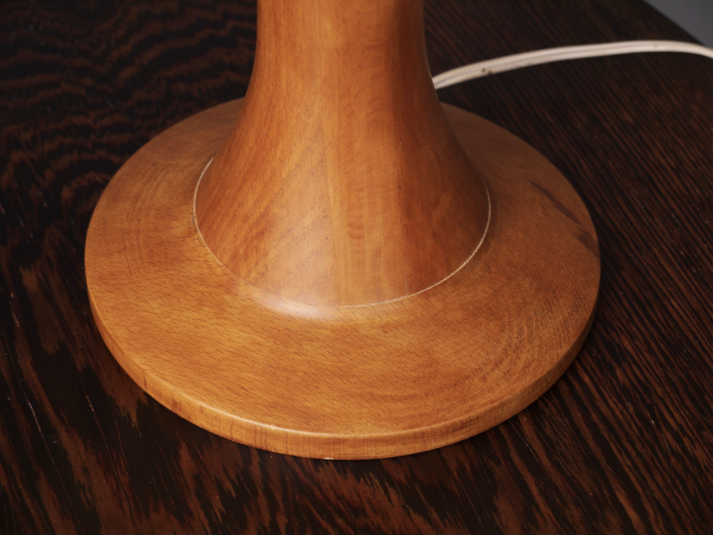 Sculptural Anthroposophical Wooden Table Lamp. 1970s