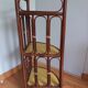 Corner shelf wicker, rattan and wood