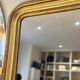 Miroir ancien Louis Philippe doré feuille d’or - 185 x 104 cm