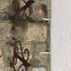 Pair of wrought iron pegs