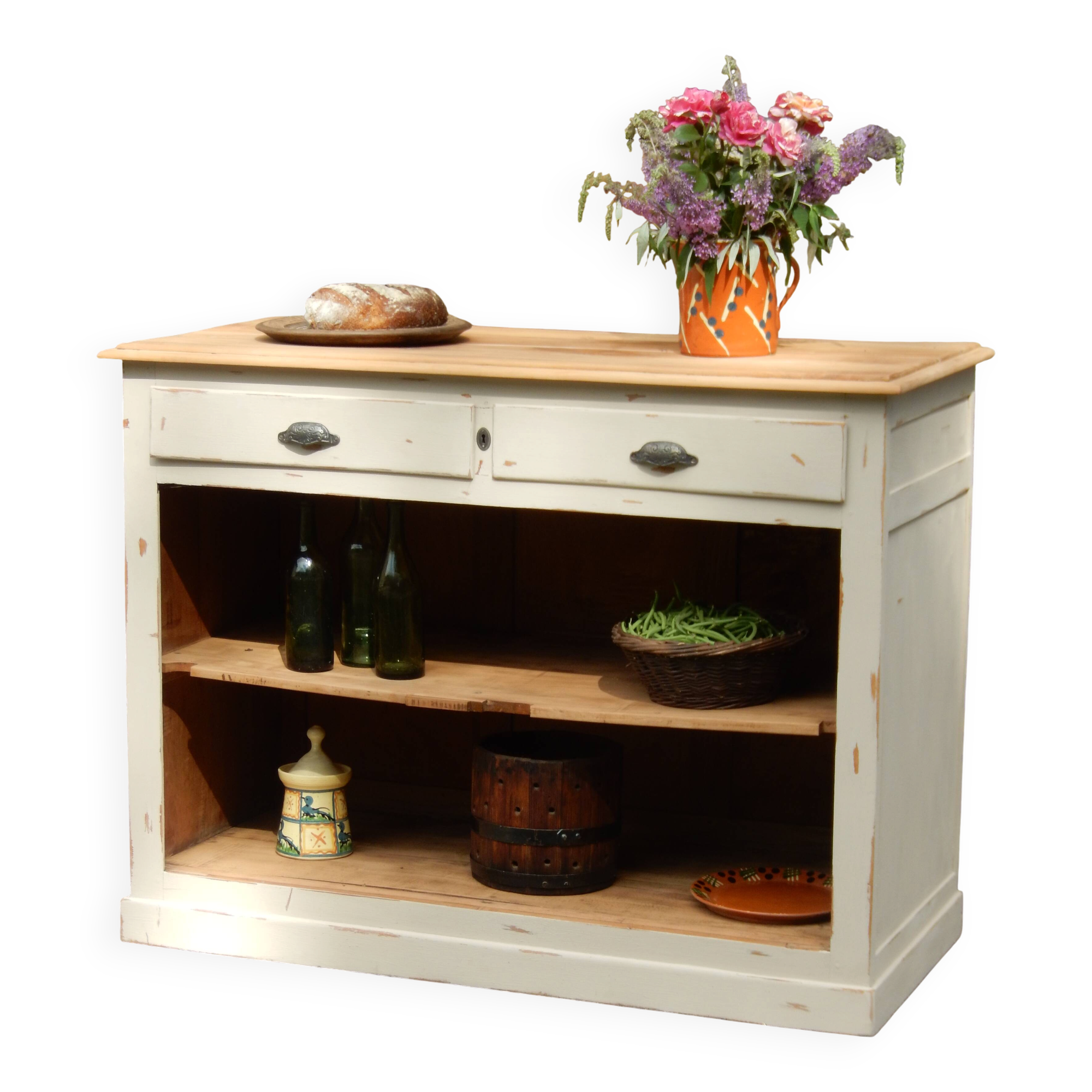 Superb buffet unit / counter / kitchen island in solid wood