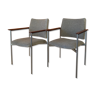 Set of 2 vintage design lounge chairs