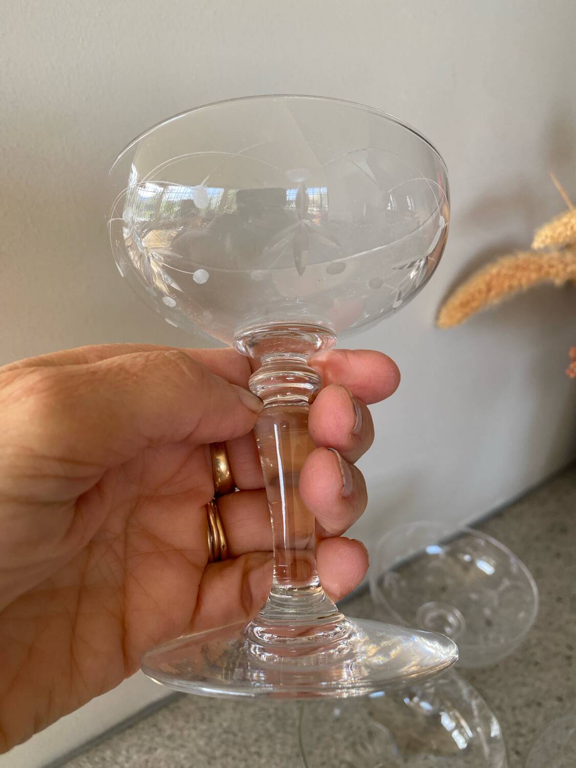 Assortment of 6 champagne glasses