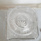 Whisky decanter, diamond-cut glass, bottle, 60s