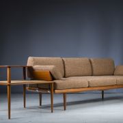 Danish Teak Fd 417 3 Seats Sofa Model Minerva by Peter Hvidt and Orla Molgaard-Nielsen for France &