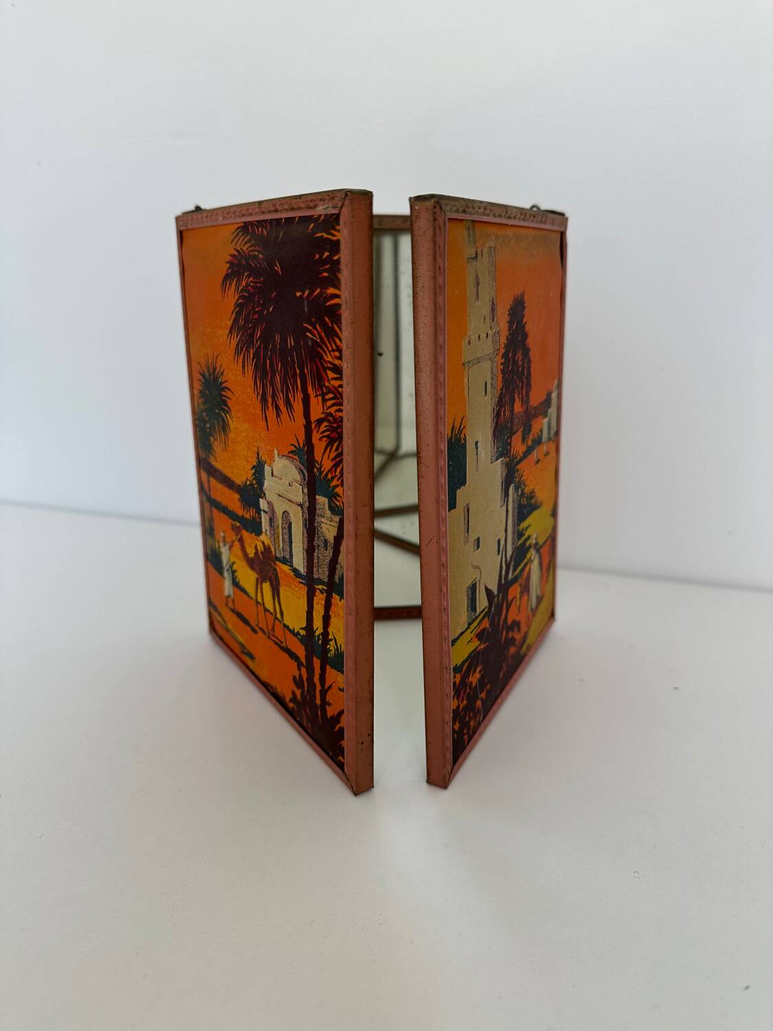 Orientalist triptych barber mirror 1920