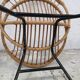 Pair of armchairs shell rattan