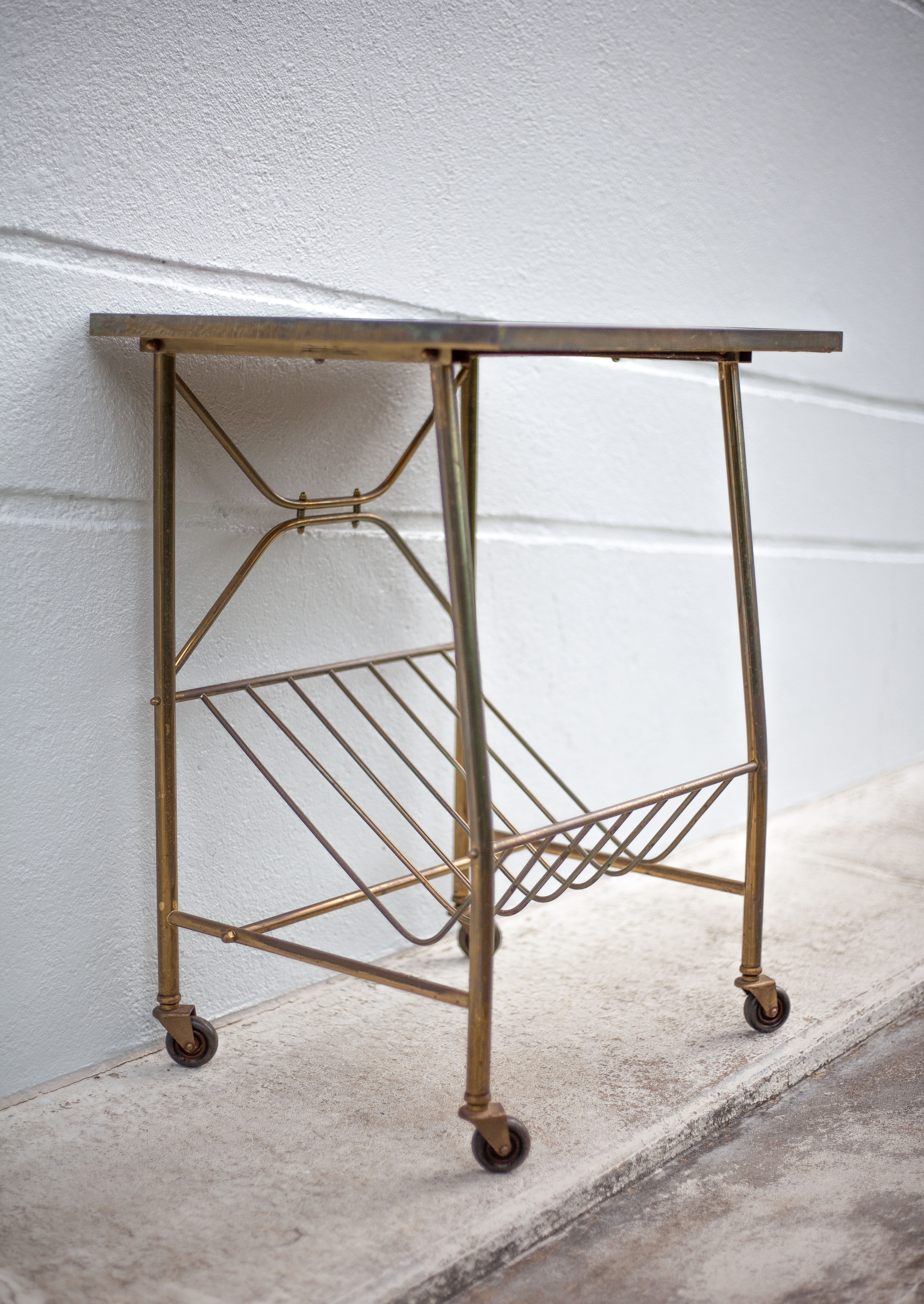 Vintage trolley, trolley on wheels