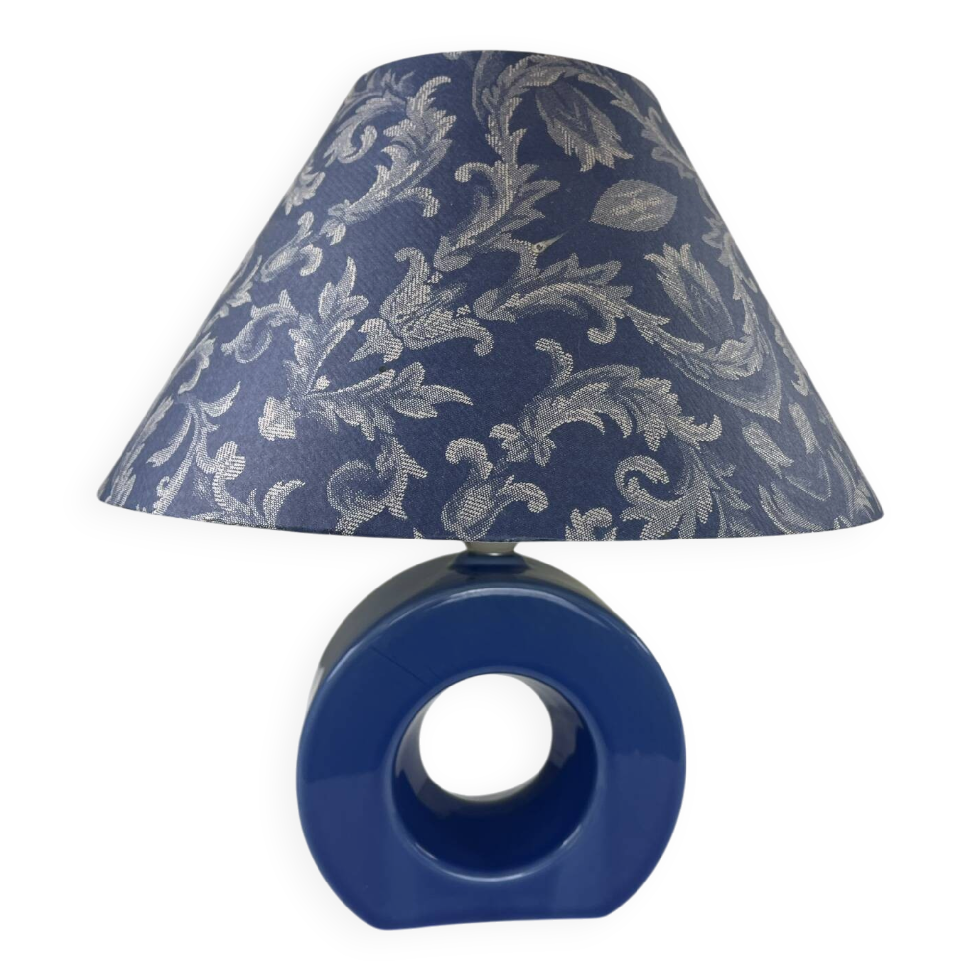 Blue ceramic lamp