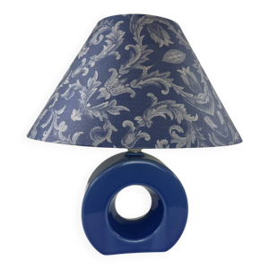 Lampe en céramique bleu