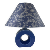 Blue ceramic lamp