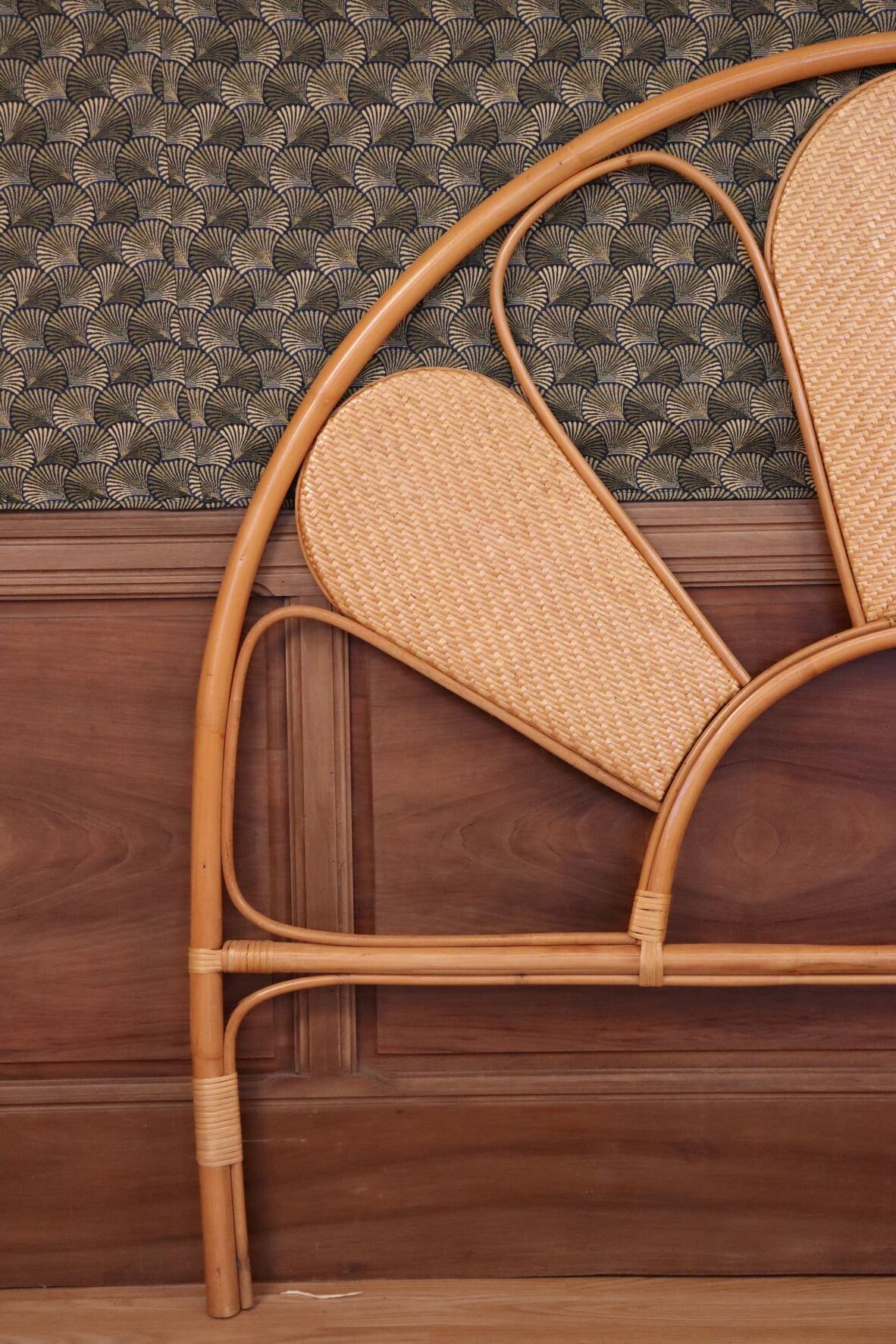 Headboard 140 rattan and cannage
