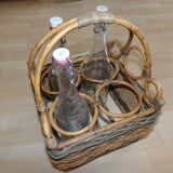 Rattan bottle holders and rope