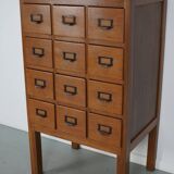 Vintage Dutch Oak Apothecary / Filing Cabinet, 1930s