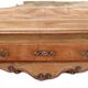 Vintage and rustic TV stand or coffee table in carved raw wood