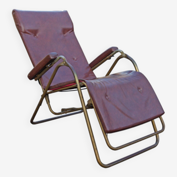 Chaise longue transat vintage lama années 60