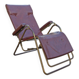 Chaise longue transat vintage lama années 60