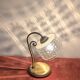 Lampe vintage en Laiton et Cristal taillé